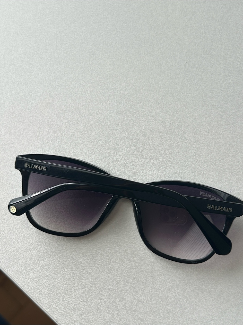Balmain BL2025 C01 Black Frame Sunglasses with Gradient Gray Lenses